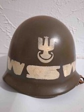 Casque Steelhelmet Pologne Poland Emblème Aigle Militaire Police Militaria