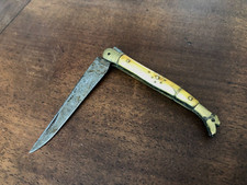 RARE ANTIQUE WOMEN'S 1 BLADE KNIFE, LEG, UNBRANDED, O. BESSET? (L 9 cm)