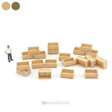 HO Lot 20 Caisses Palettes 1/87 H0 Marchandise Agricole Cageot Transport Camion