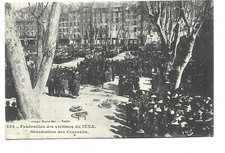 MARINE DE GUERRE TOULON CATASTROPHE DU CUIRASSE IENA 1907  LES FUNERAILLES