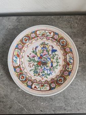 Vintage Porcelain Plates - Polychrome Decor Flowers, Birds, Insects