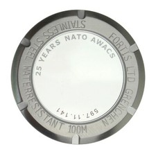 Véritable FORTIS fond de boîtier avec verre, brossé, pour Flieger 597.11.141, 25