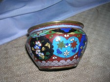 cache pot en email cloisonné