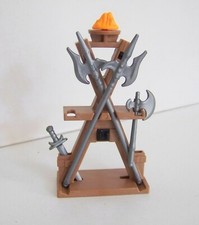 Playmobil (L1229) Middle Ages - Rack with Flame Weapons Knight Accessories