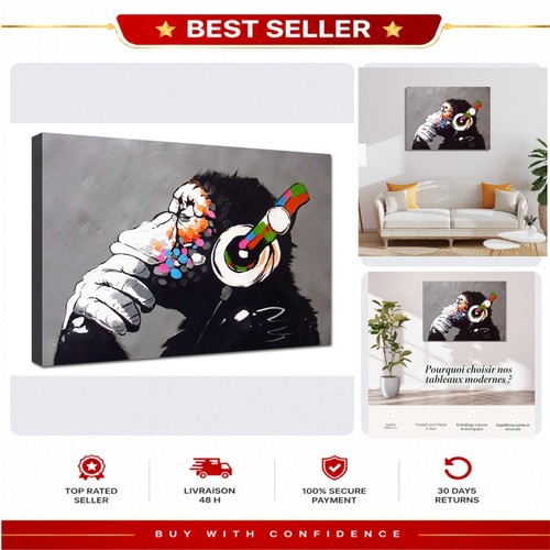 Tableau banksy monkey - banksy, x