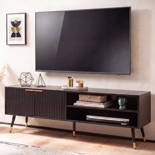 Finebuy meuble 150 noir - tv, cm