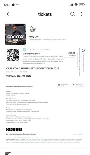 Place concert carl cox - concert,