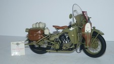 DIECAST 1942 HARLEY DAVIDSON US ARMY WLA MOTORCYCLE 1:10 SCALE by FRANKLIN MINT