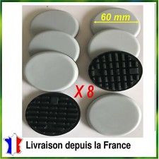 Lot de 8 Patins Glisseur Téflon diam Ø 60 mm épaisseur 8 mm  Charge Très Lourdes