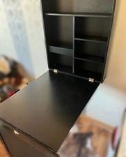 Table murale noir rabattable