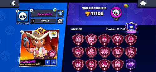 Compte brawl stars - brawl, 71k