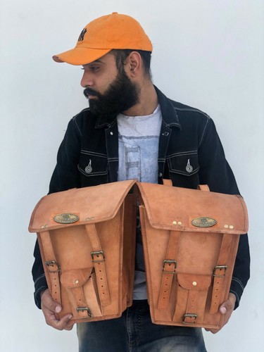 Sacoche moto cuir - de,
