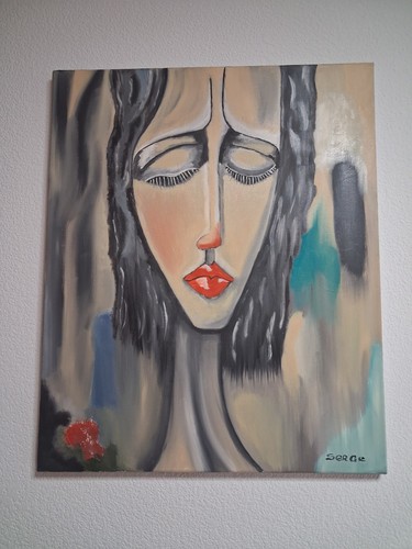 Tableau fille triste sur - "la,