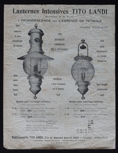Publicité lampe lanterne tito - publicité,