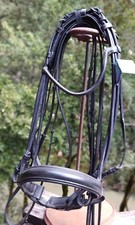 New Talouse Rolled Weymouth Double Dressage Bridle, With reins, Size: X-Full WB