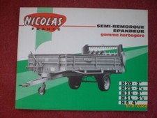 ANCIEN  PROSPECTUS   PUBLICITAIRE  SEMI REMORQUE EPANDEUR  NICOLAS  H 2 A 4 T