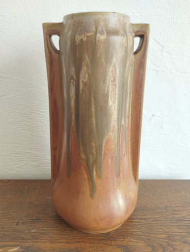 Grand vase grès signé - en,