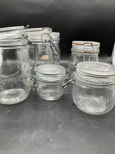 Lot bocaux verre avec - 6,