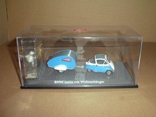 Schuco 1/43. BMW Isetta With Caravan and Figures.