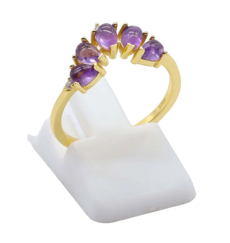 Bague argent 925 améthyste - argent,