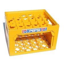Vintage Pepsi Cola Plastic Locker / Bottle Dispenser Yellow