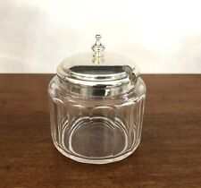 Cut Crystal and Silver Metal Confectionery / Sugar Bowl / Cheese Maker Covered Pot