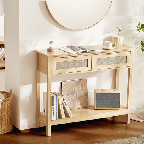 Vevor table console rotin - table,