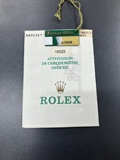 Certificat de garantie Rolex