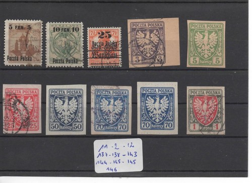 Pologne série timbres - yt,