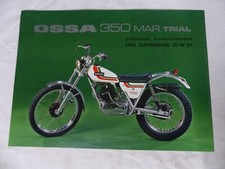 Prospectus Catalogue Brochure Moto : OSSA 350 MAR trial de 1975