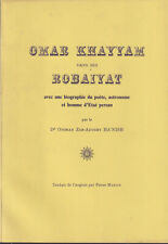 OMAR KHAYYAM DANS SES ROBAIYAT. DR. OTOMAN ZAR-ADUSHT HA'NISH