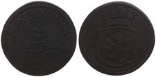 Old Germany - Jülich-Berg 1/4 Stüber 1750 - Copper, 1.3g, Ø 21mm KM# 200