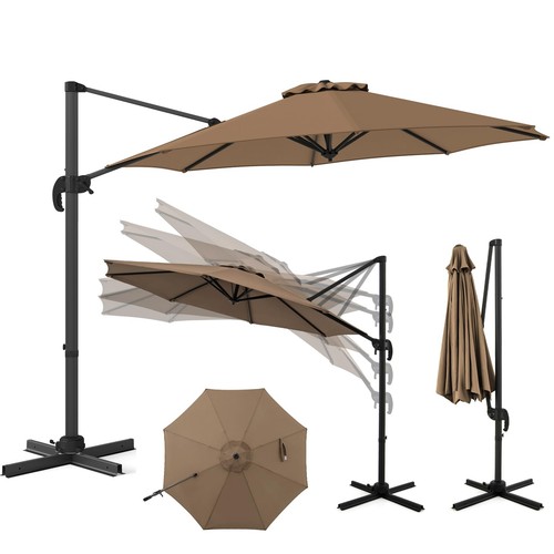 Parasol déporté 3x3m rotatif - déporté,