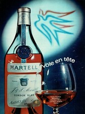  1969 Advertising 0322 Advertising Cognac Martell Cordon Bleu Head Flies 