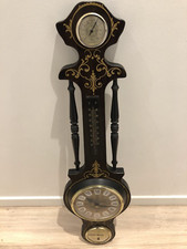 Counterplated Clock - Thermometer Barometer Hygrometer - Italy - NF - H86