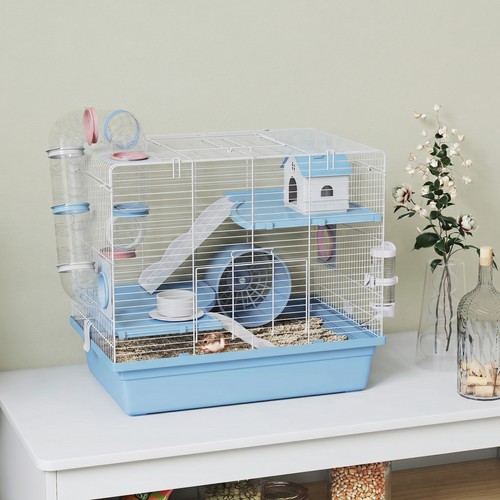 Pawhut hamster cage tier - cage,, 3-tier