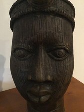 Ancien BRONZE TÊTE de 43 CM