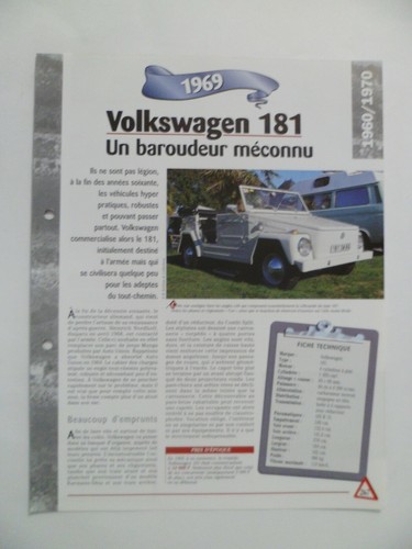 Carte fiche auto - fiche, volkswagen