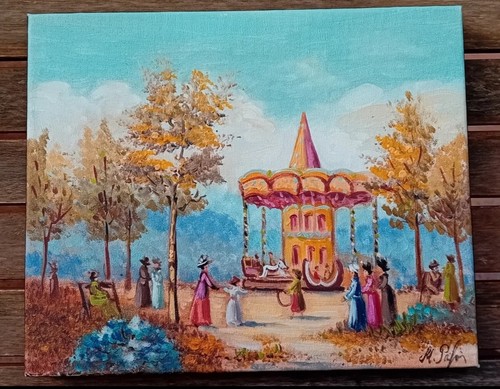 Tableau sur toile signé - , «