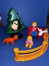 Lot PLAYMOBIL 123 Forêt Sapin Banc Et Figurines