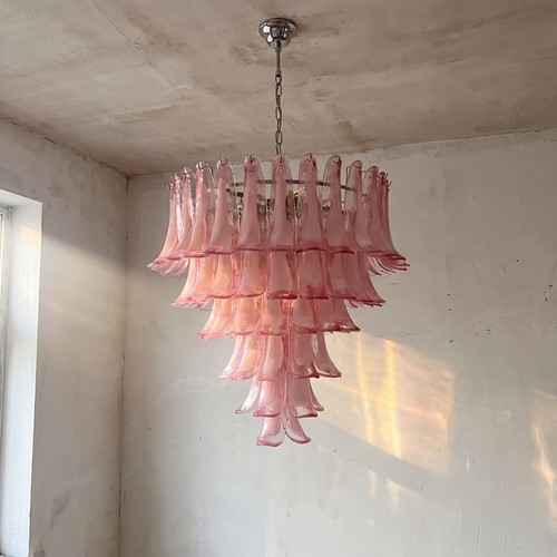 Suspension grand lustre rose - suspension,