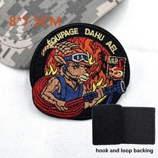Patch Pompier Équipage Dahu AEL Var 8x7.5cm Brodé Sapeur Secours  France Scratch