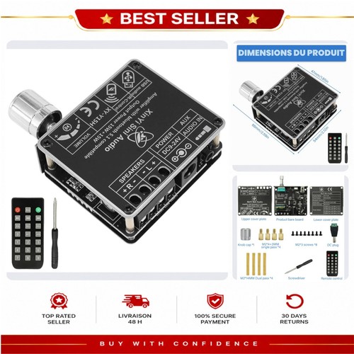 Amplificateur bluetooth 2x50w - amplificateur,