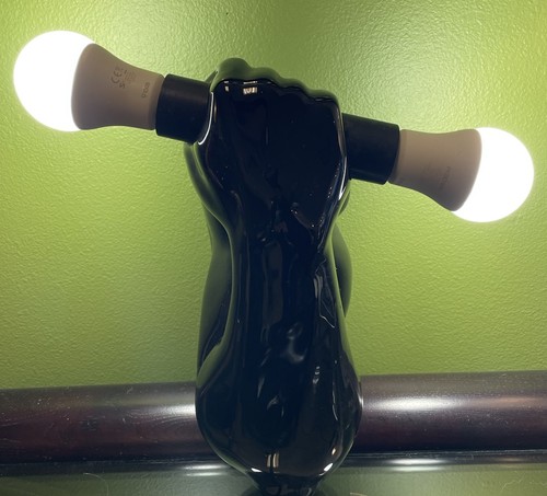 Lampe haltère céramique - lampe,