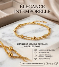 Bracelet Doré Acier Inox 316L