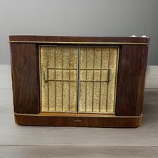 Siemens Casket H42 Tube Radio - 1950s - Vintage Radio Wood Case - Untested