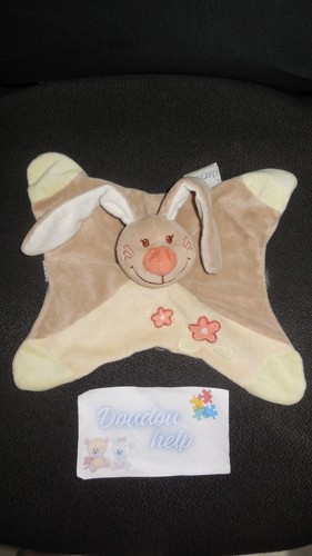 Doudou plat lapin jade - lapin,