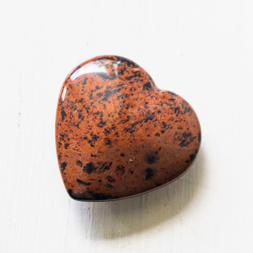 Coeur obsidienne acajou - coeur,