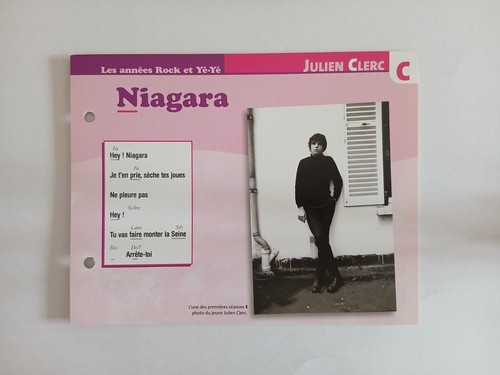 Carte fiche julien clerc - carte,