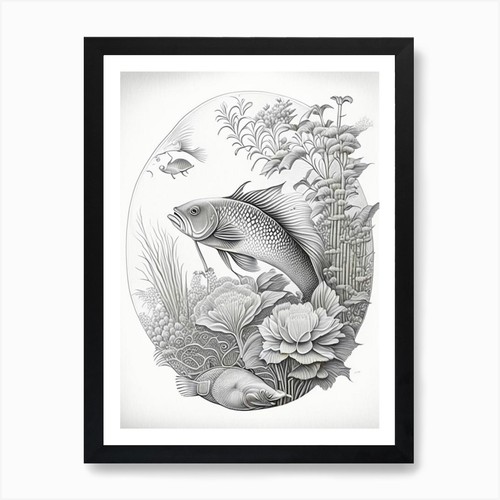 Tancho koi fish haeckel - tancho,